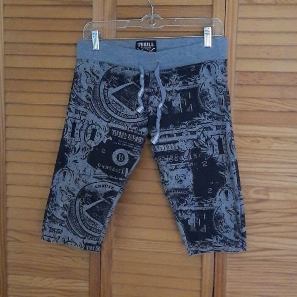 Thrill All Ways A Thrill Dollar Bill Print Shorts